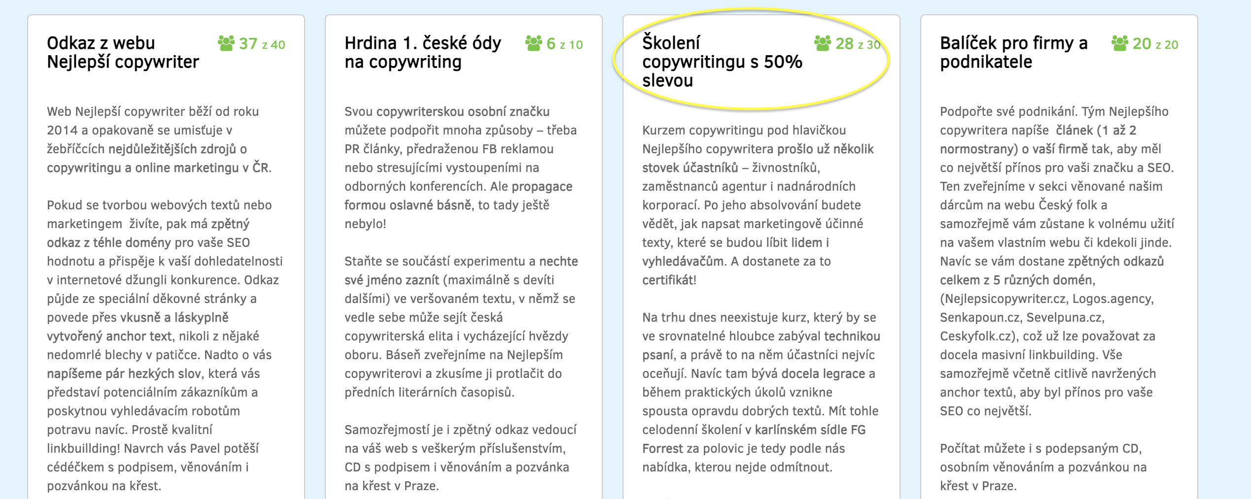 Copywriterské odměny na Hithitu